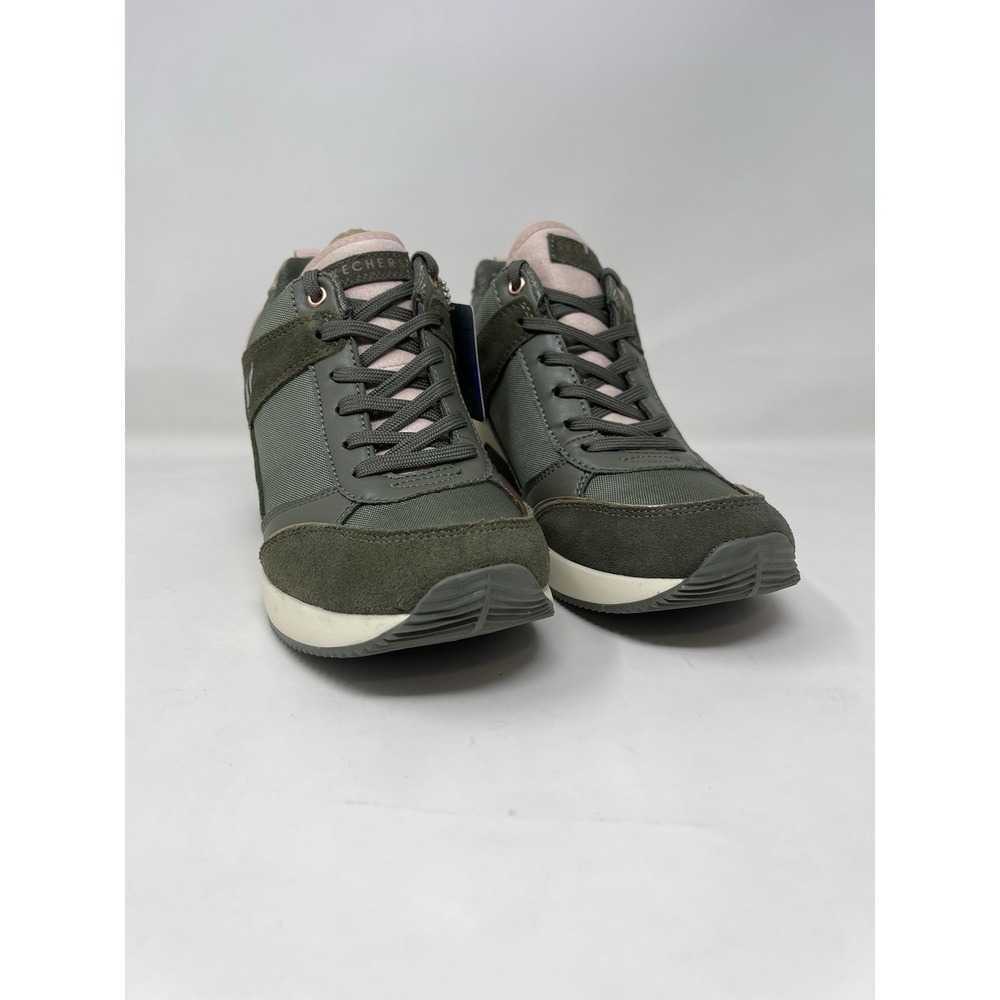 Skechers Street LA Million High N Fly Womens Size 8 Olive Sneakers NWB